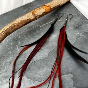 feather dangle earrings